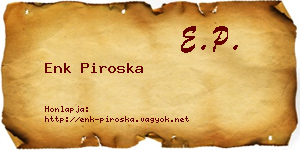 Enk Piroska névjegykártya
