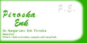 piroska enk business card